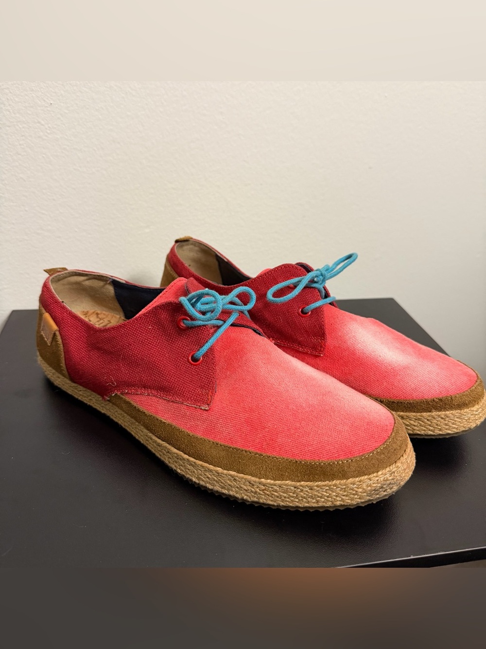 Moods of Norway Coral Pink Canvas Espadrille Shoes EU 42 US 9-9.5